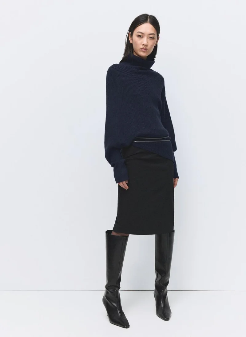 Mango  Sweater with asymmetrical roll neck for Women | Best Price UAE